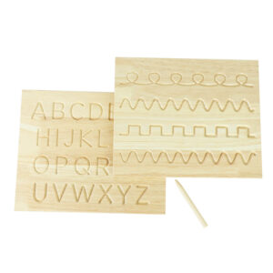 wooden alphabet and number tracing boards reverse sides