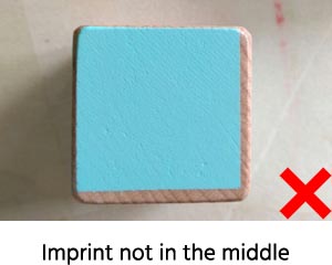 imprint not in the middle