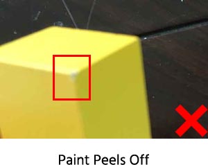 paint peels off