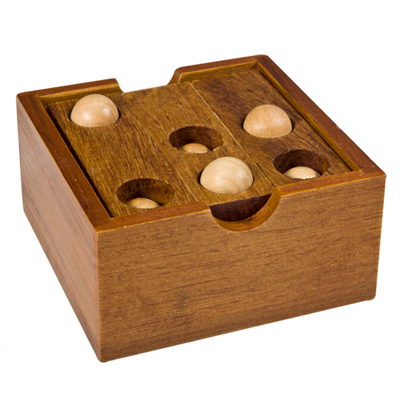 Wooden brain teaser bead game-image