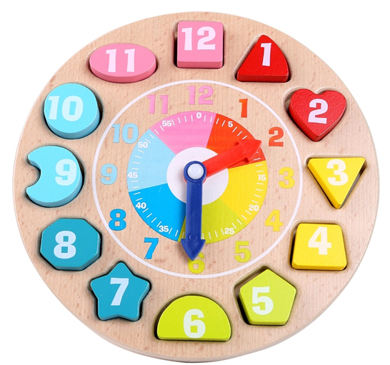 Wooden Puzzle Toy,Clock Puzzle-image