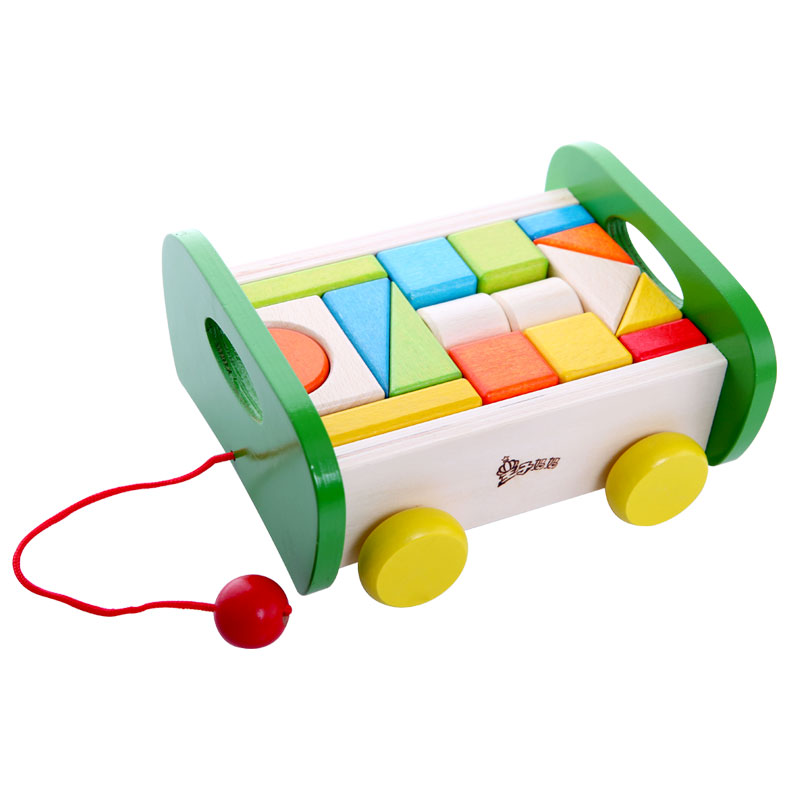 Shape Sorter Mini Wooden Pull Toy Block-image