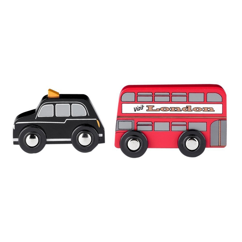 Wooden Toy Cars and Buses-image
