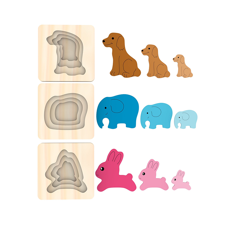 Multilayer Wooden 3D Animal Puzzle-image