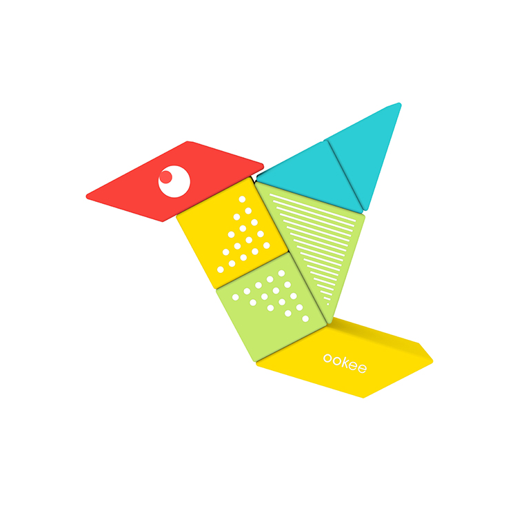 Protable Magnetic Wooden Block Set - 7 Pieces-image