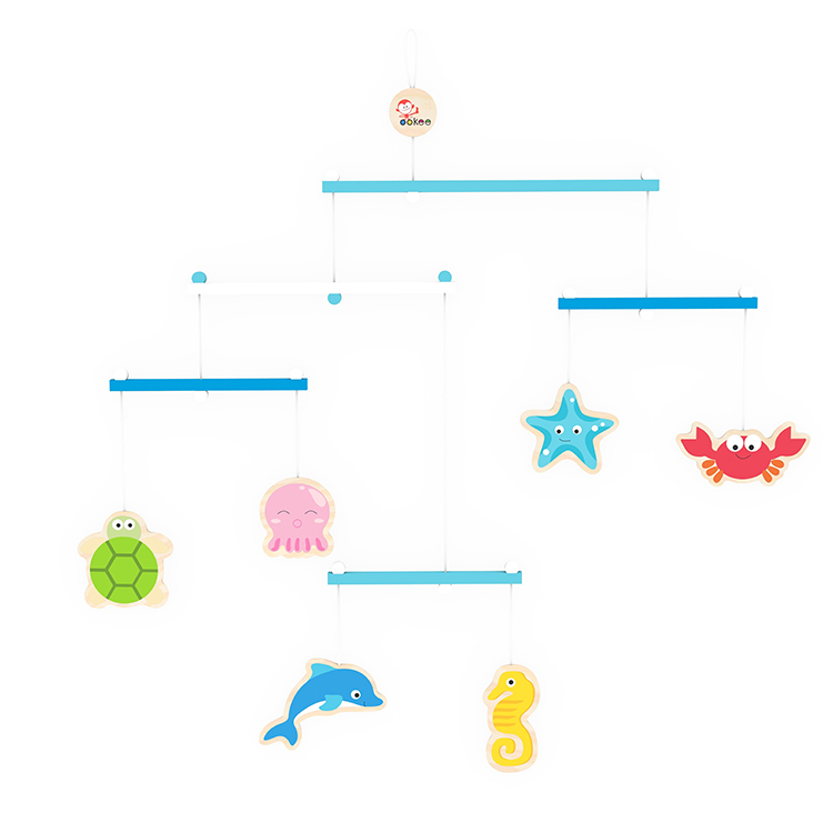 Wooden Wind Chimes Tent Hanging Baby Shower Gift-image