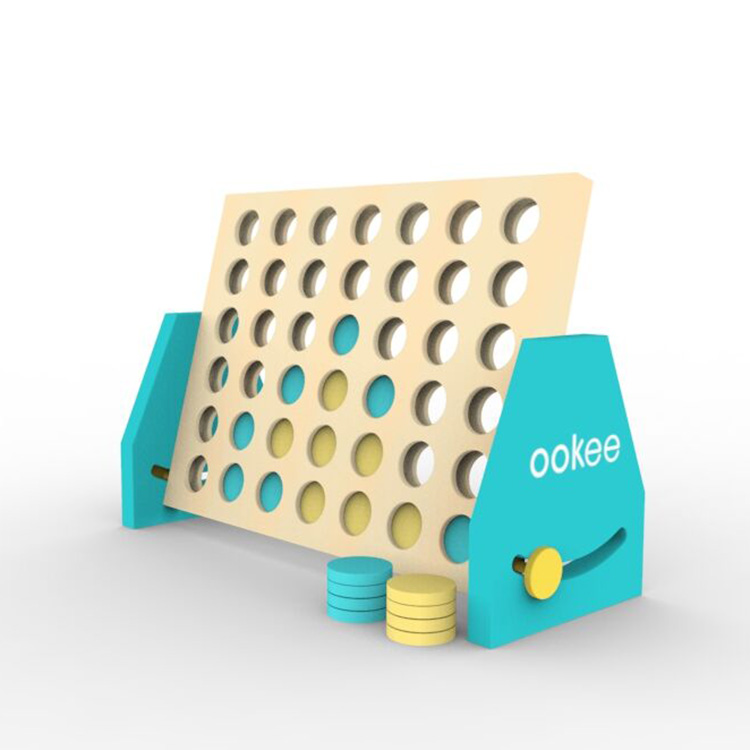 Wooden Four In A Row Classic Board Game-image