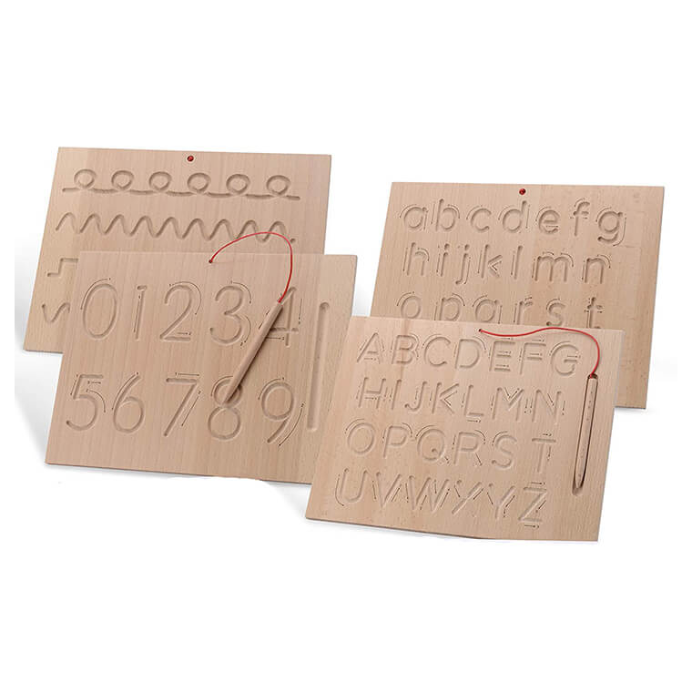 Wooden Double Sided Alphabets Tracing Board for Toddlers-image